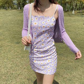 Floral Spaghetti Strap Mini A-line Dress