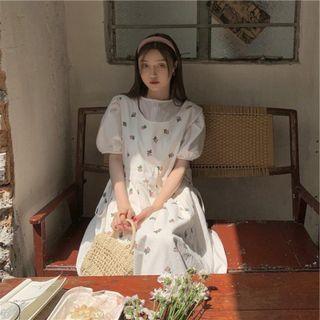 Sleeveless Print Dress / Short-sleeve Dress