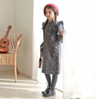 Family Matching Long-sleeve Quilted Floral Dress