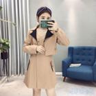 Set: Zip Jacket + Double-breasted Sleeveless Dress
