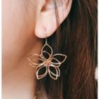 Wirework Alloy Flower Dangle Earring