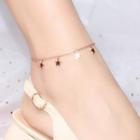 Star Chain Anklet Rose Gold - One Size