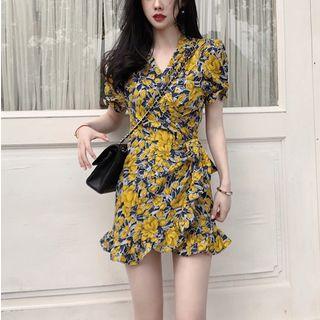 Floral Wrapped Mini Dress