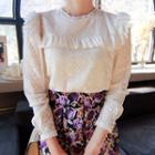 Frill-trim Laced Top