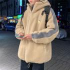 Hooded Oversize Fleece Zip Jacket