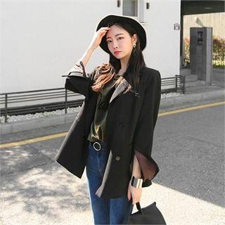 Welt-pocket Double-breasted Blazer