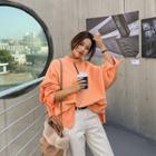 Slit-detail Oversize Sweatshirt