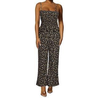 Set: Floral Camisole Top + Bootcut Pants