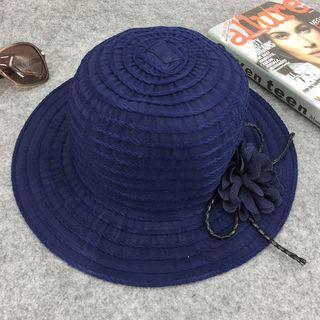 Flower Accent Foldable Sun Hat