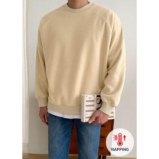 Raglan-sleeve Fleece Pullover