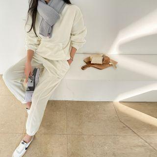 Fleece Kangaroo Pullover & Jogger Pants Set