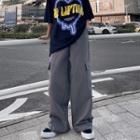 Plain Side Pocket Wide Leg Pants
