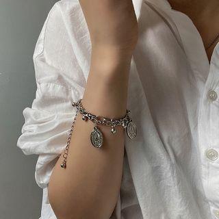 Alloy Embossed Layered Bracelet As Shown In Figure - One Size