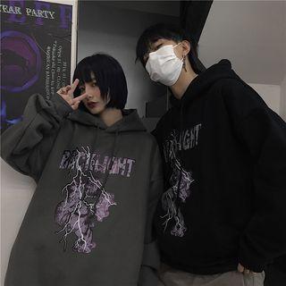Couple-matching Thunder-print Hoodie