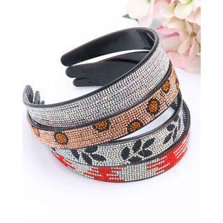 Rhinestone Wide Hair Band (4 Types)
