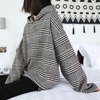 Houndstooth Plaid Hoodie