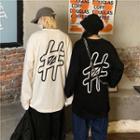 Long-sleeve Symbol Print T-shirt