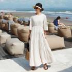 Tiered Maxi Linen Dress