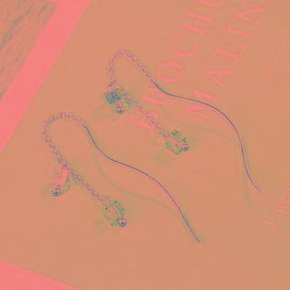 Faux Crystal Swirl Dangle Earring 1 Pair - White Gold - One Size