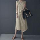 Sleeveless Asymmetric-hem Long Dress
