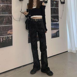 Dye Print Straight-fit Pants