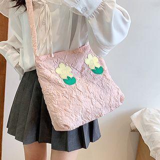 Flower Applique Tote Bag