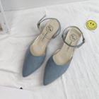 Ankle-strap Pointy-toe Chunky-heel Mules
