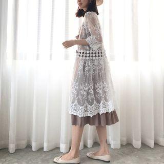 See-throughlace Loose-fit Long Light Jacket