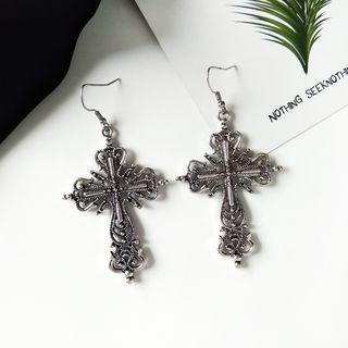 Alloy Cross Dangle Earring Hook Earring - One Size