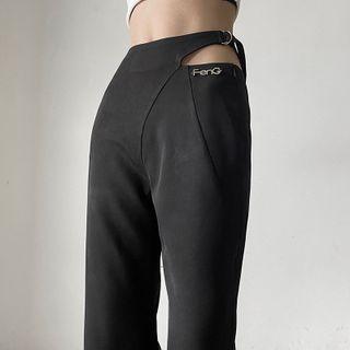 Cutout High-waist Wide Leg Pants
