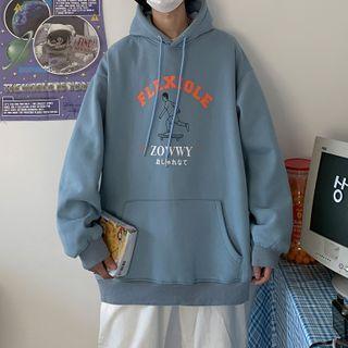 Couple Matching Lettering Loose-fit Hoodie