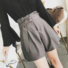 High-waist Loose-fit Shorts With Belt