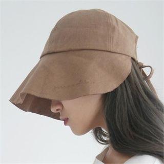 Tie-detail Linen Blend Bucket Hat