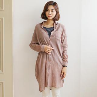 Lettering Long Shirt