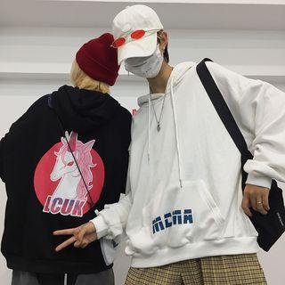 Couple Matching Unicorn Print Hoodie