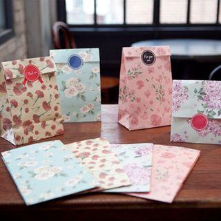 Set Of 3: Floral Print Gift Bag