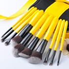 Set Of 10: Makeup Brush Yellow - One Size
