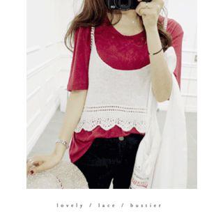 Sleeveless Crochet-knit Top