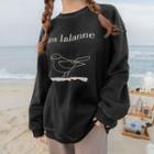Fleece-lined Bird Print Sweatshirt