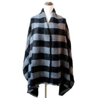 Two-tone Gingham Herringbone Scarf