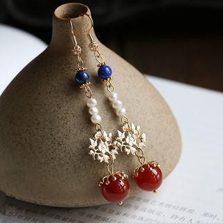 Retro Freshwater Pearl Bead Branches Hook Earring