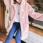 Furry Toggle Hooded Coat