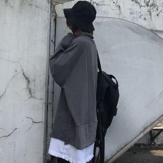 Mock Two-piece Long-sleeve T-shirt / Drawstring Vest