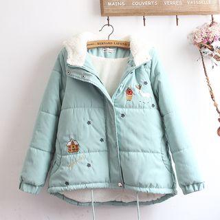 Embroidered Puffer Jacket