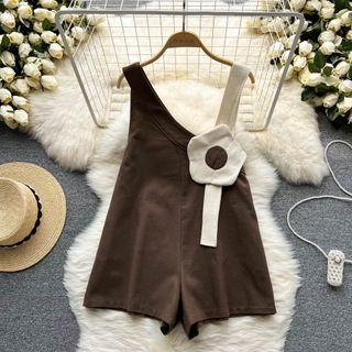 Asymmetrical Wide Leg Jumper Shorts