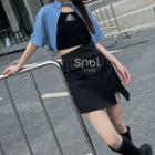 Short-sleeve Shrug / Tank Top / Asymmetrical Skirt