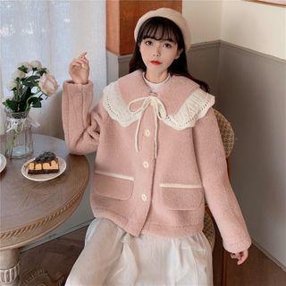Wide Peter Pan Collar Cotton Jacket