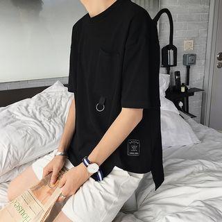 Hoop Detail Elbow Sleeve T-shirt