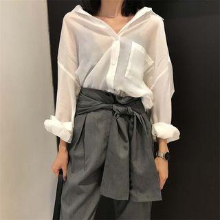 Sheer Long Shirt / Dress Pants