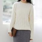 Long Sleeve Cable-knit Sweater
